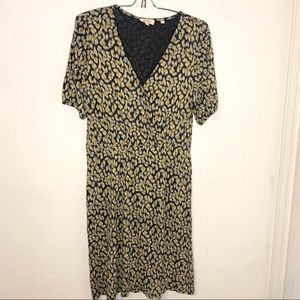 Fat Face Dress Floral Surplice Short Sleeve Yellow Short Mini Woman’s 6